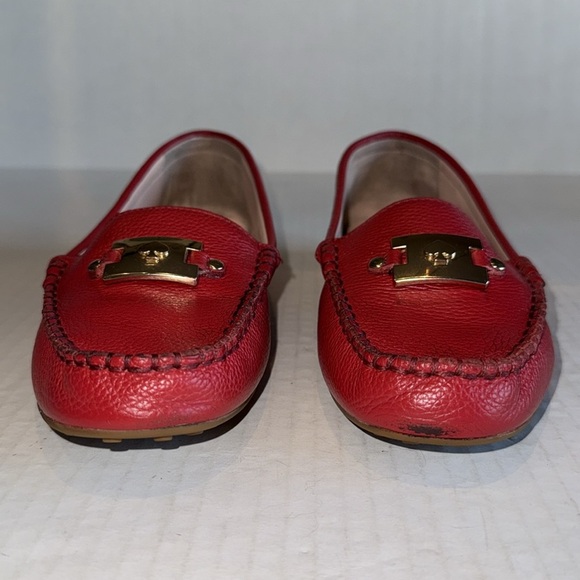 Kate Spade Carmen Red Leather Loafers - Picture 8 of 12